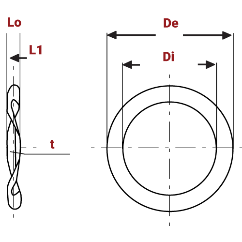 Wave Spring Washers For Loading Ball Bearings and other purposes diagram